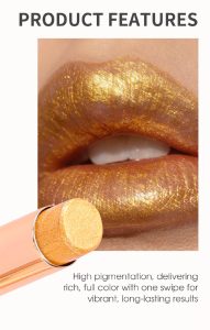 gold lipstick