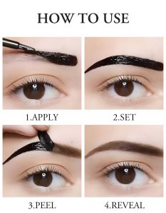 how to use peel off eyebrow gel